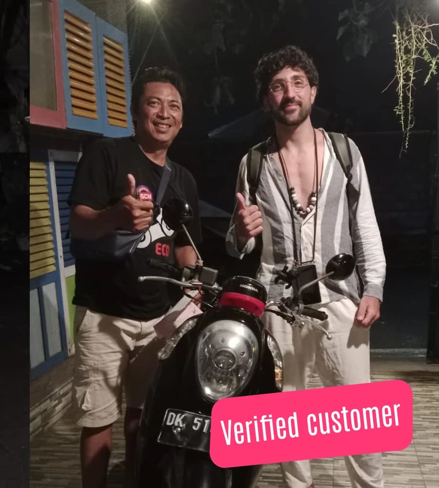 Verified customer testimonial - Quality scooter rental experience in Bali